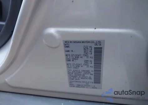 2016 Nissan Rogue Sv from USA, damaged, VIN 5N1AT2MV4GC891279